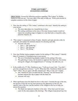 the lottery by shirley jackson answer key|common lit answer key for teachers.